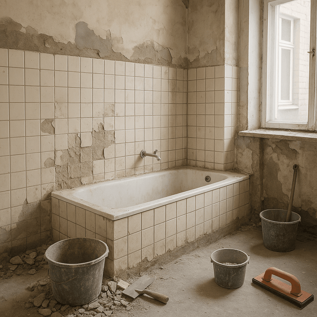 Mosaikarbeiten — Vorher